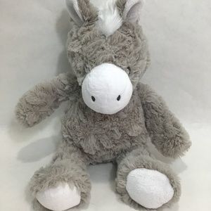 Carter’s 2019 Soft Stuffed Plush 11” Donkey /Horse Gray and White Embroidered Ey